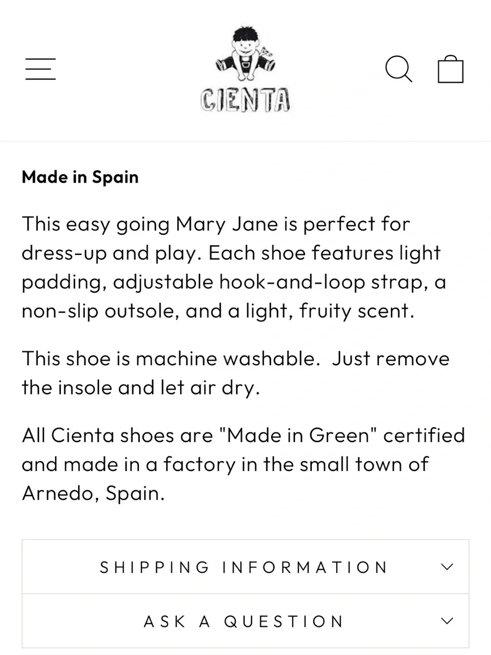 Cienta new box